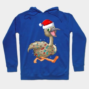 Xmas Emu Christmas Australian Funny Graphic Hoodie